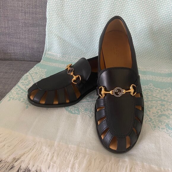 Gucci Shoes - Gucci Horsebit Black Leather Loafers, Quebec Calf